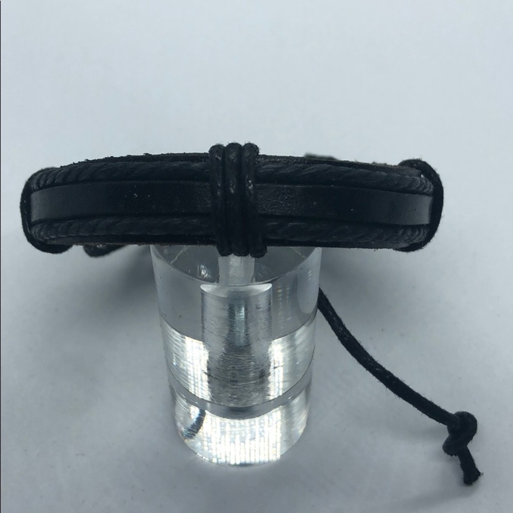 Black Leather Bracelet